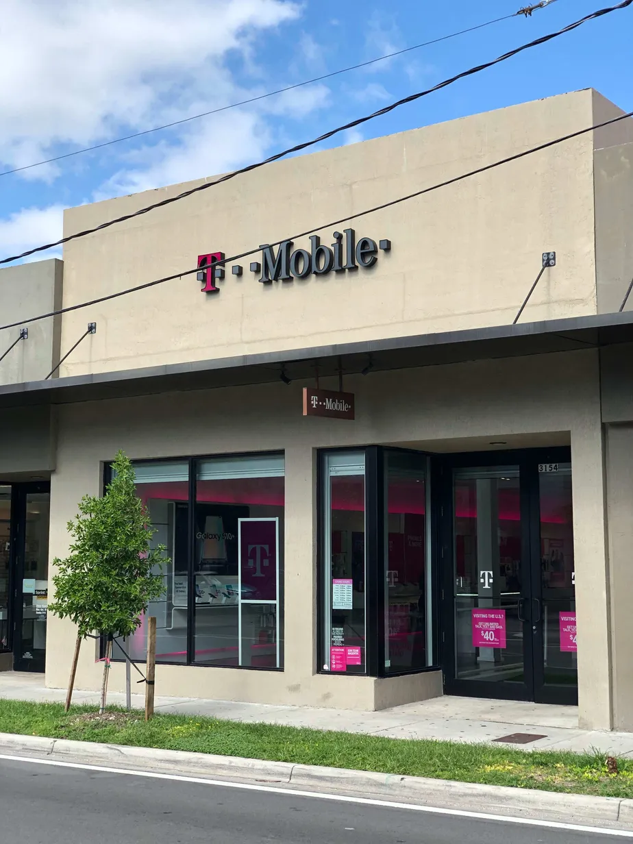 Exterior photo of T-Mobile store at N Miami Ave & Nw 32nd Street, Miami, FL