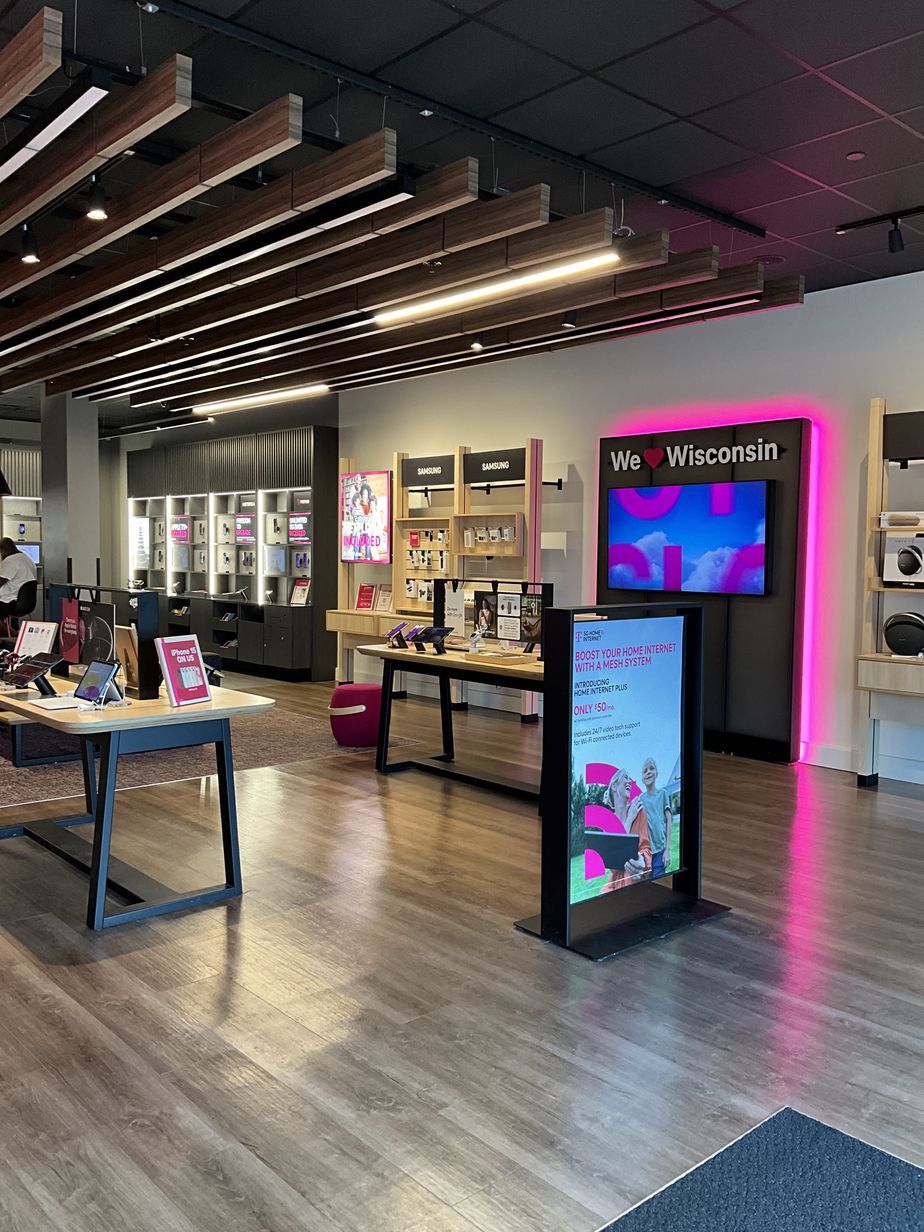 Interior photo of T-Mobile Store at 77th St & 76th St, Pleasant Prairie, WI