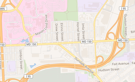 map of 6220 Eastern Ave Baltimore, MD 21224