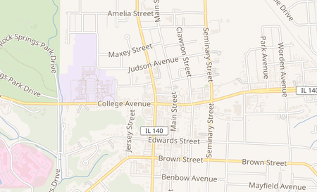 map of 1711 Washington Ave. Alton, IL 62002