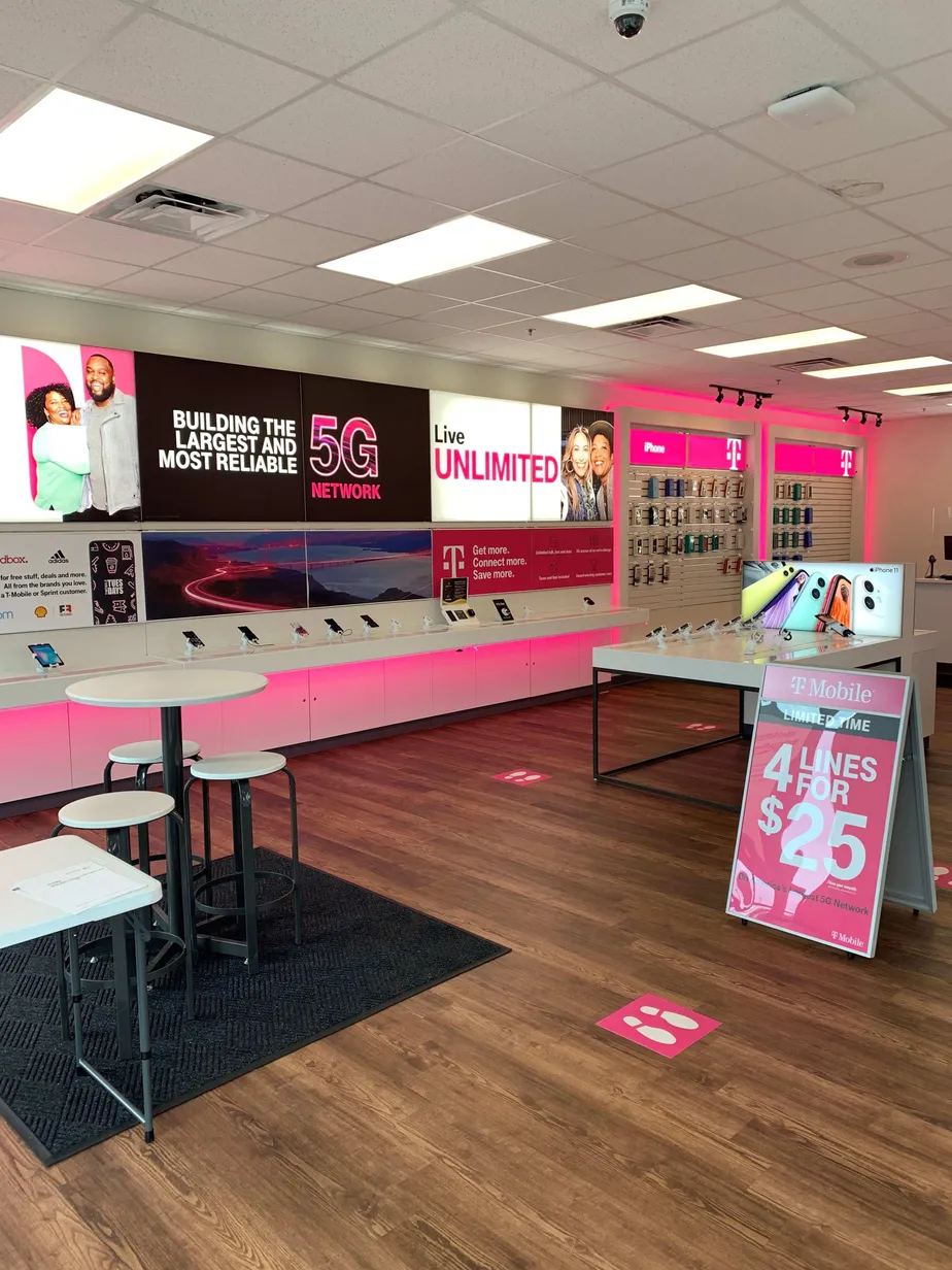 Interior photo of T-Mobile Store at Rangeline Rd & Halls Mill Rd 2, Mobile, AL