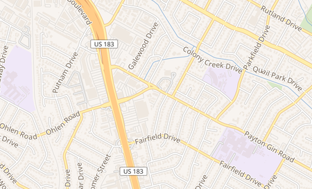 map of 1601 Payton Gin Austin, TX 78758