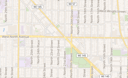 map of 418 W North Ave Milwaukee, WI 53212