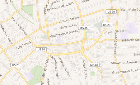 map of 147 Main St Marlborough, MA 01752