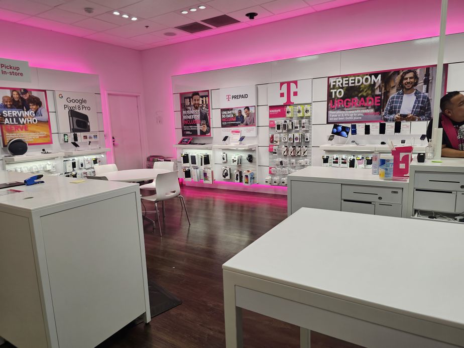 Interior photo of T-Mobile Store at Springfield Mall, Springfield, VA