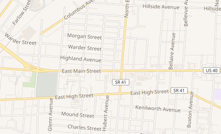 map of 1820 East Main Springfield, OH 45503