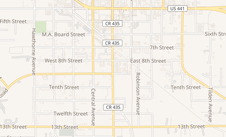 map of 823 S. Park Ave. Apopka, FL 32703