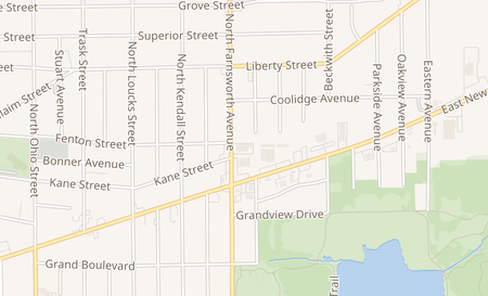 map of 195 N. Farnsworth Ave. Aurora, IL 60505