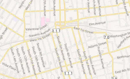 map of 43 S 4th Ave Mount Vernon, NY 10550