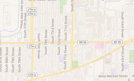 map of 7038 W Greenfield Ave West Allis, WI 53214
