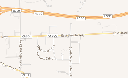 map of 3541 E Lincoln Way Wooster, OH 44691