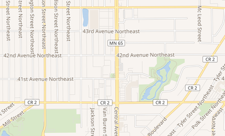 map of 4110 Central Ave. NE Suite 206A Columbia Heights, MN 55421