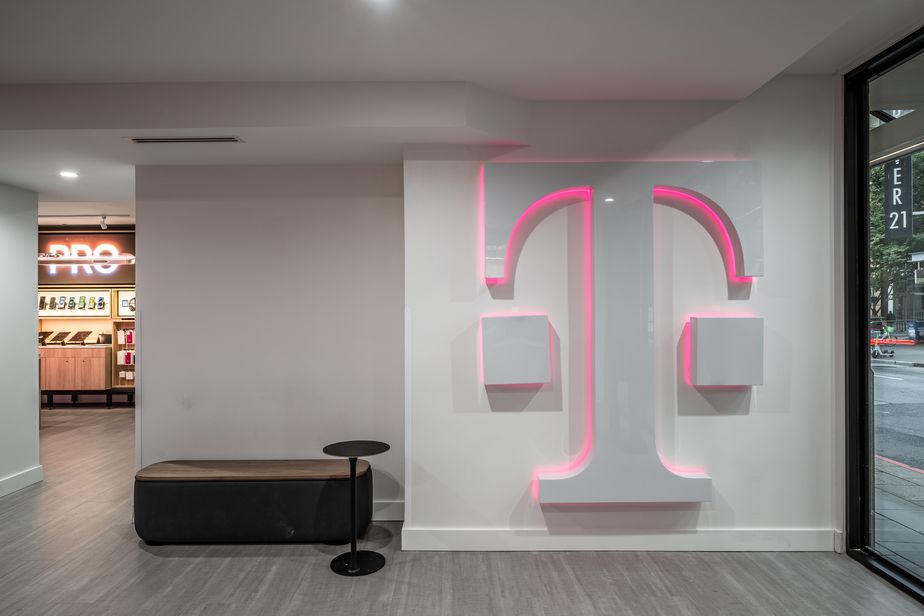 Interior photo of T-Mobile Store at 6th & Pine, Seattle, WA