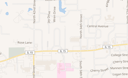 map of 3404 Broadway Street Mt Vernon, IL 62864