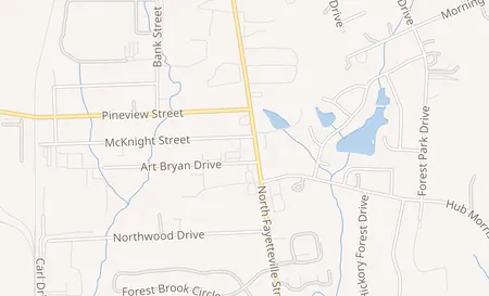 map of 2419 N Fayetteville St Suite A Asheboro, NC 27203