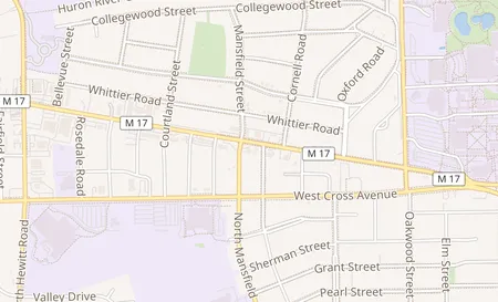 map of 1483 Washtenaw Rd Ypsilanti, MI 48197