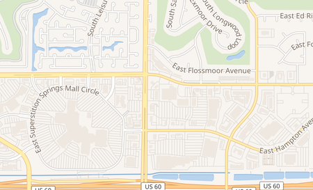 map of 1229 S Power Rd Suite 104 Mesa, AZ 85206