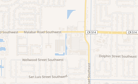 map of 190 Malabar Rd Suite 370 Palm Bay, FL 32907