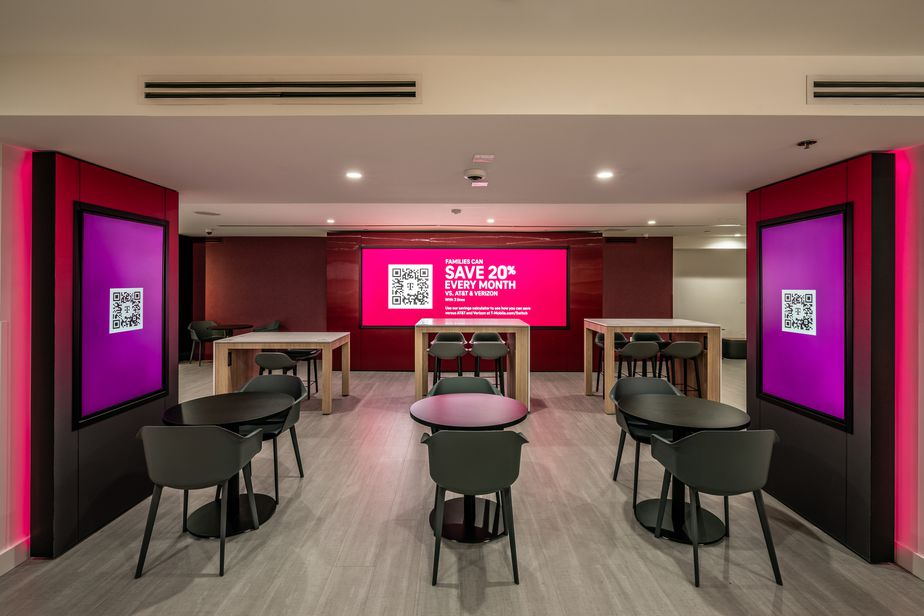 Interior photo of T-Mobile Store at 6th & Pine, Seattle, WA