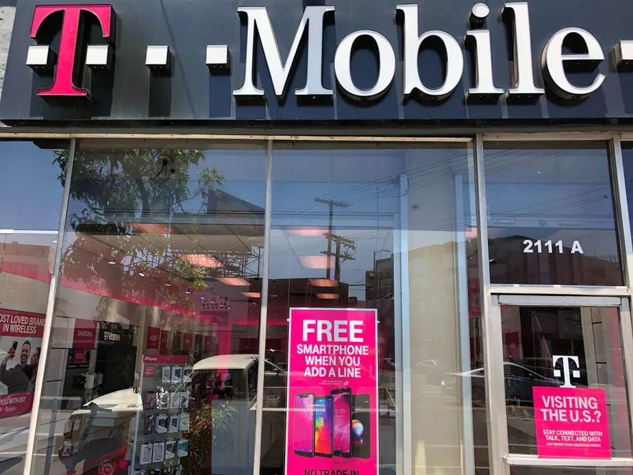  Exterior photo of T-Mobile store at Sunset & Alvarado, Los Angeles, CA 