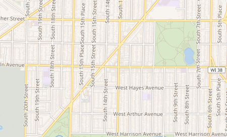 map of 1311 W Lincoln Ave Milwaukee, WI 53215