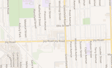 map of 15690 Joy Rd Detroit, MI 48228