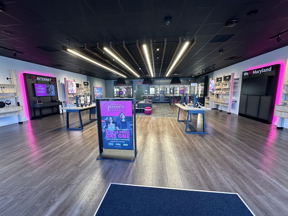Interior photo of T-Mobile Store at Firstfield Shopping Center, Gaithersburg, MD