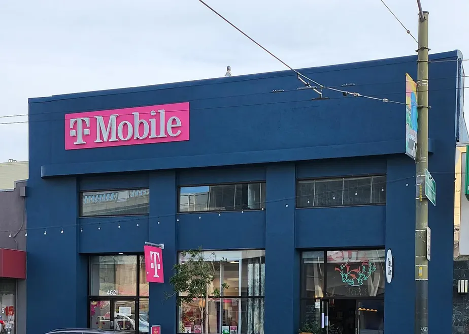 Exterior photo of T-Mobile Store at Ocean & Mission, San Francisco, CA