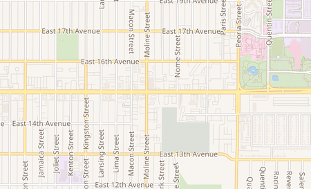 map of 11520 E Colfax Ave Aurora, CO 80010