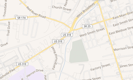 map of 335 W Main St Gallatin, TN 37066
