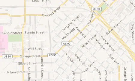 map of 1720 College St. Beaumont, TX 77701