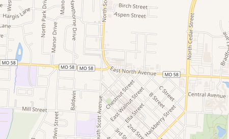map of 120 E North Ave Belton, MO 64012