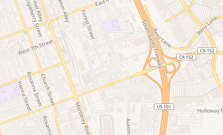 map of 353 E 10th St #J Gilroy, CA 95020