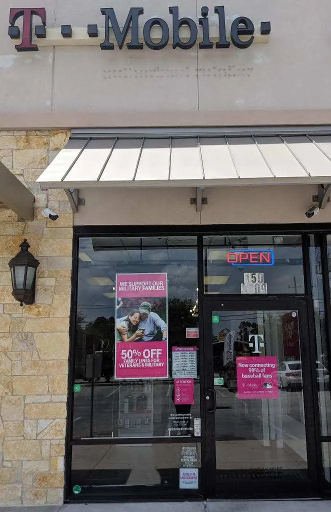 Exterior photo of T-Mobile store at Atascocita Rd & Will Clayton, Humble, TX