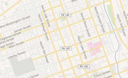 map of 443 N 7th St Allentown, PA 18102