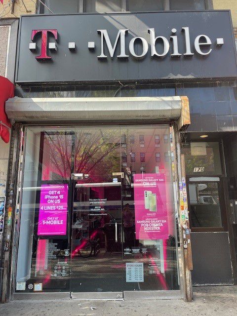Exterior photo of T-Mobile Store at E 116th St & 3rd Ave, New York, NY