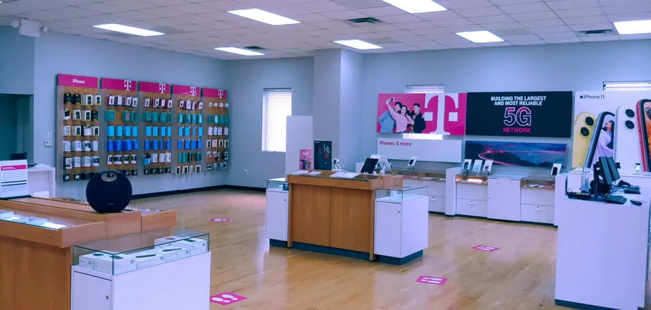 Interior photo of T-Mobile Store at S Main St & Alberbury Commons CT, Wake Forest, NC