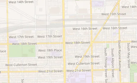 map of 1540 W. 18th Street Chicago, IL 60608