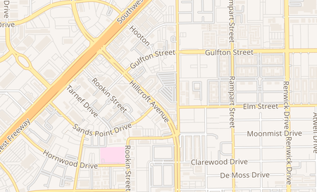 map of 6700 Hillcroft St Houston, TX 77081