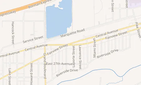 map of 2250 Central Ave Lake Station, IN 46405