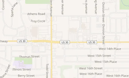 map of 645 W 14th St. Chicago Heights, IL 60411