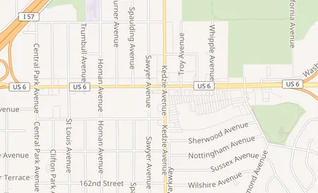 map of 15910 Kedzie Ave Markham, IL 60428