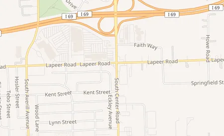 map of 3848 Lapeer Rd Flint, MI 48503