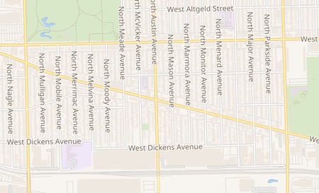 map of 5960 W Grand Ave Chicago, IL 60639