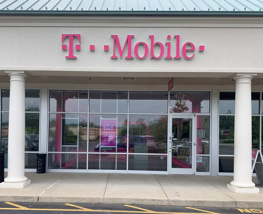 Exterior photo of T-Mobile store at Rivers Edge Dr & Milford Pkwy, Milford, OH