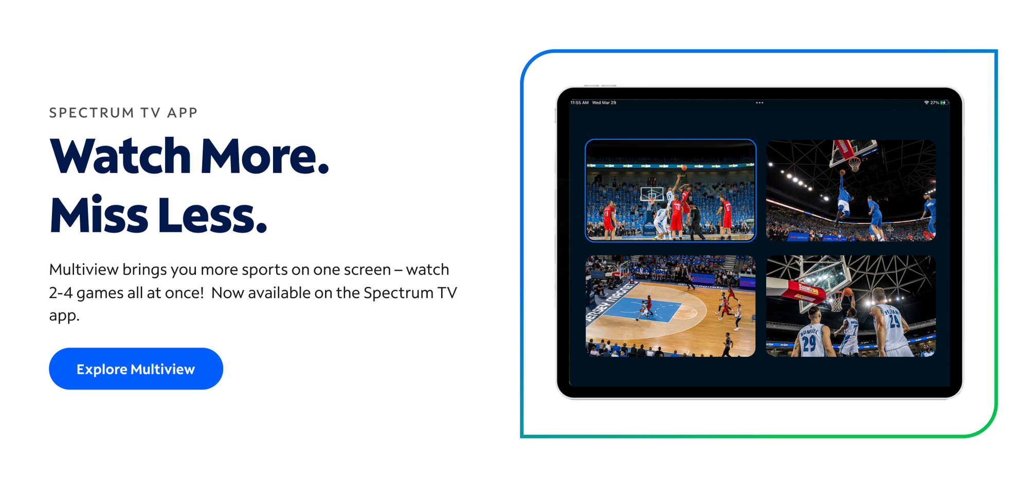 Static banner for TV streaming pages for NBA playoffs.