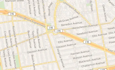 map of 88 Hugh J Grant Cir Bronx, NY 10472