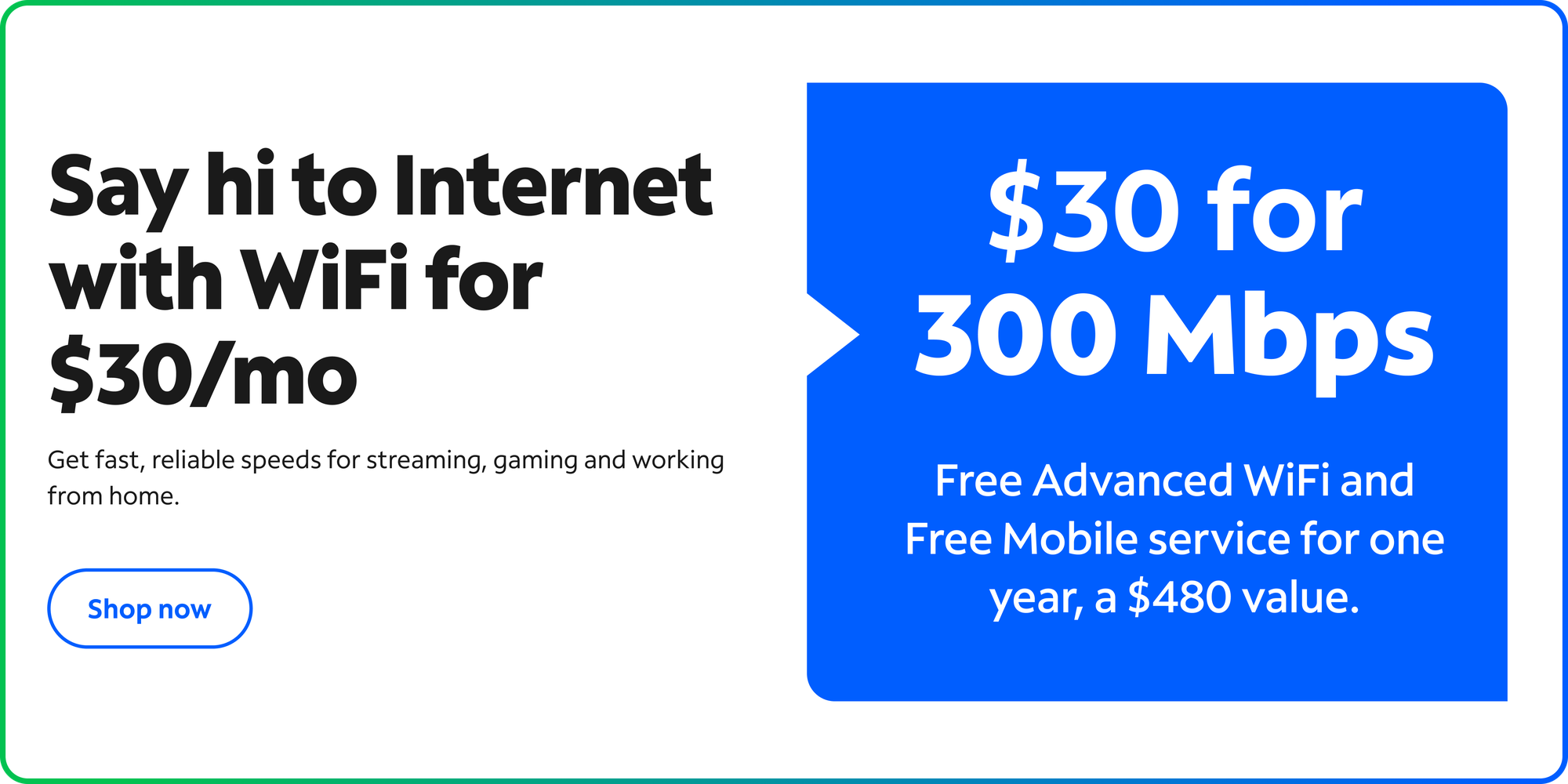 $30 for 300 Mbps from Spectrum
