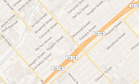 map of 11651 Glenoaks Blvd Pacoima, CA 91331