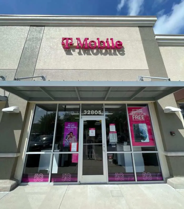 Exterior photo of T-Mobile store at Eiland Blvd & Coconut Ln, Zephyrhills, FL